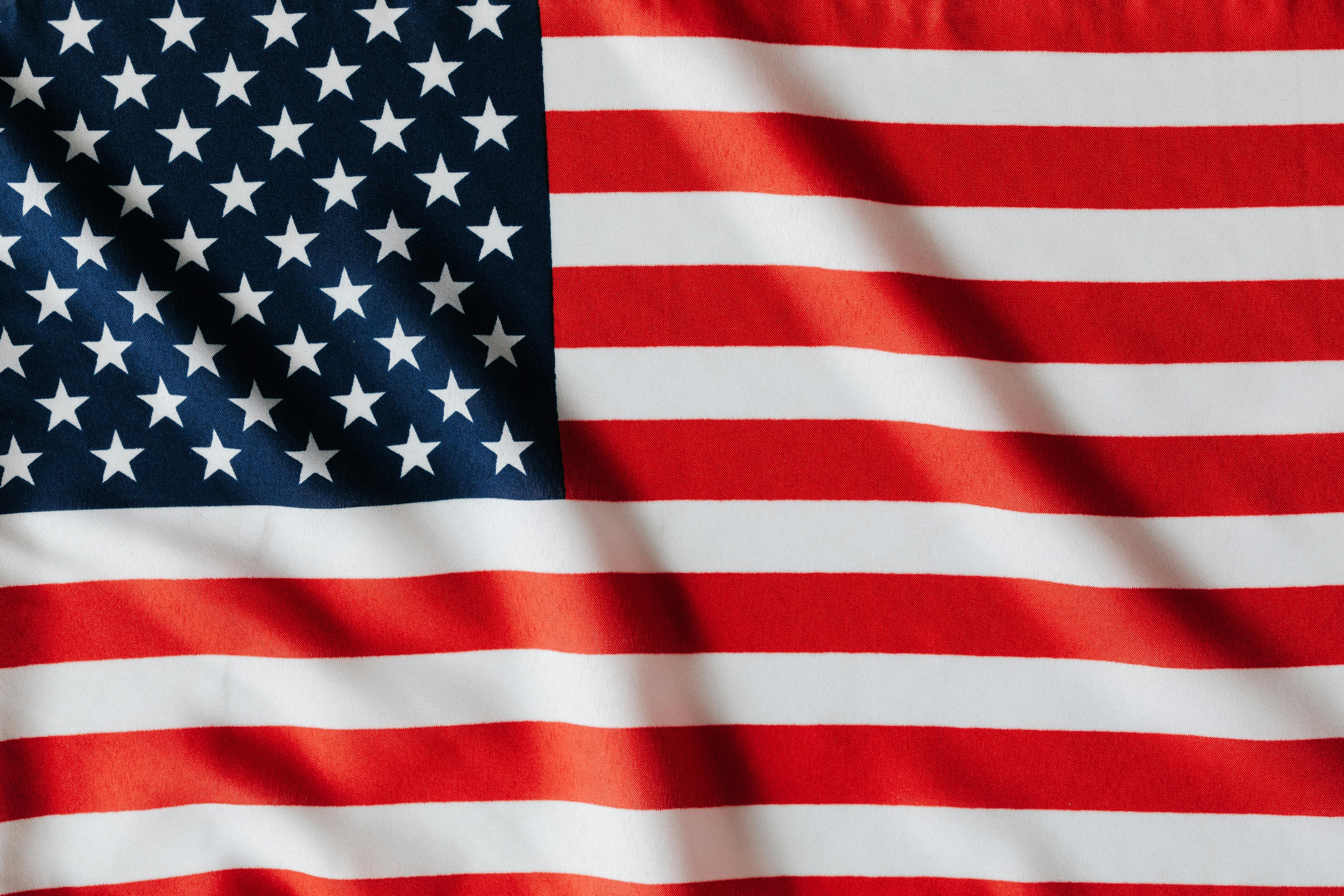 flattering flag of united states of america