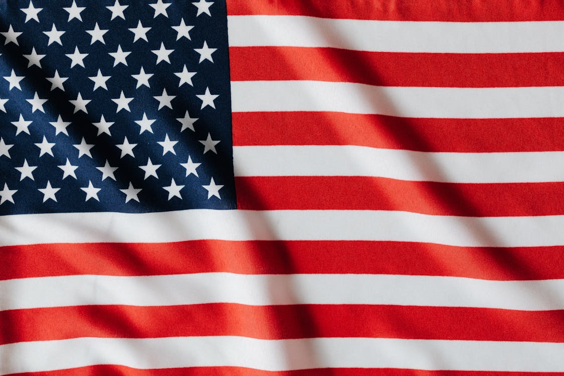 Free Flattering flag of United States of America Stock Photo