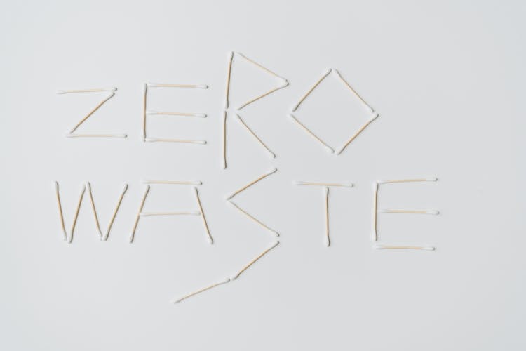 A Sign Zero Waste Made With Ear Buds 