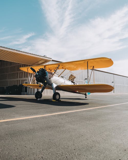 Free Crop duster on runway in daytime Stock Photo