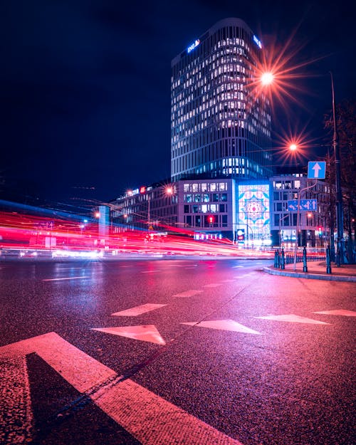 City Buildings during Night Time