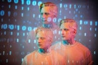 Blonde Model with Tattoos Wearing Sweater