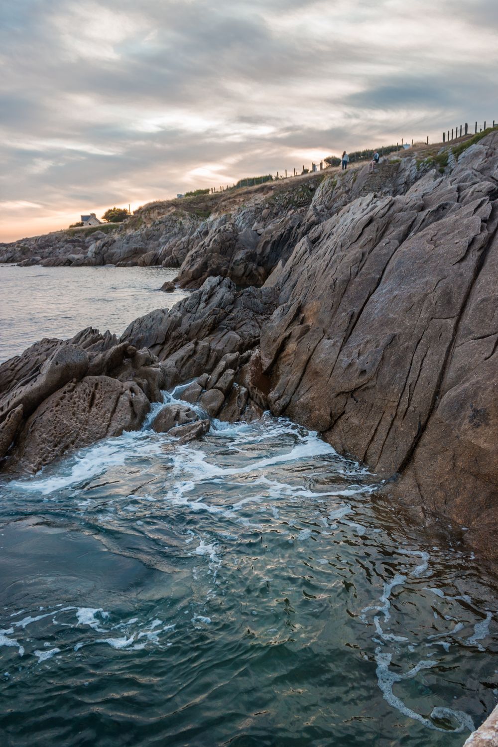 Swashed Cliff High cliff washed with wavy sea · Free Stock Photo