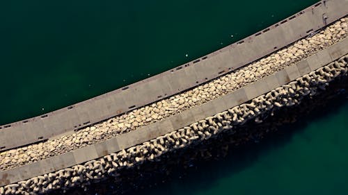 Kostenloses Stock Foto zu hohe winkelansicht, meer, promenade