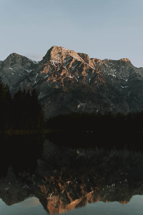 Free Reflection of a Mountain on a Lake Stock Photo