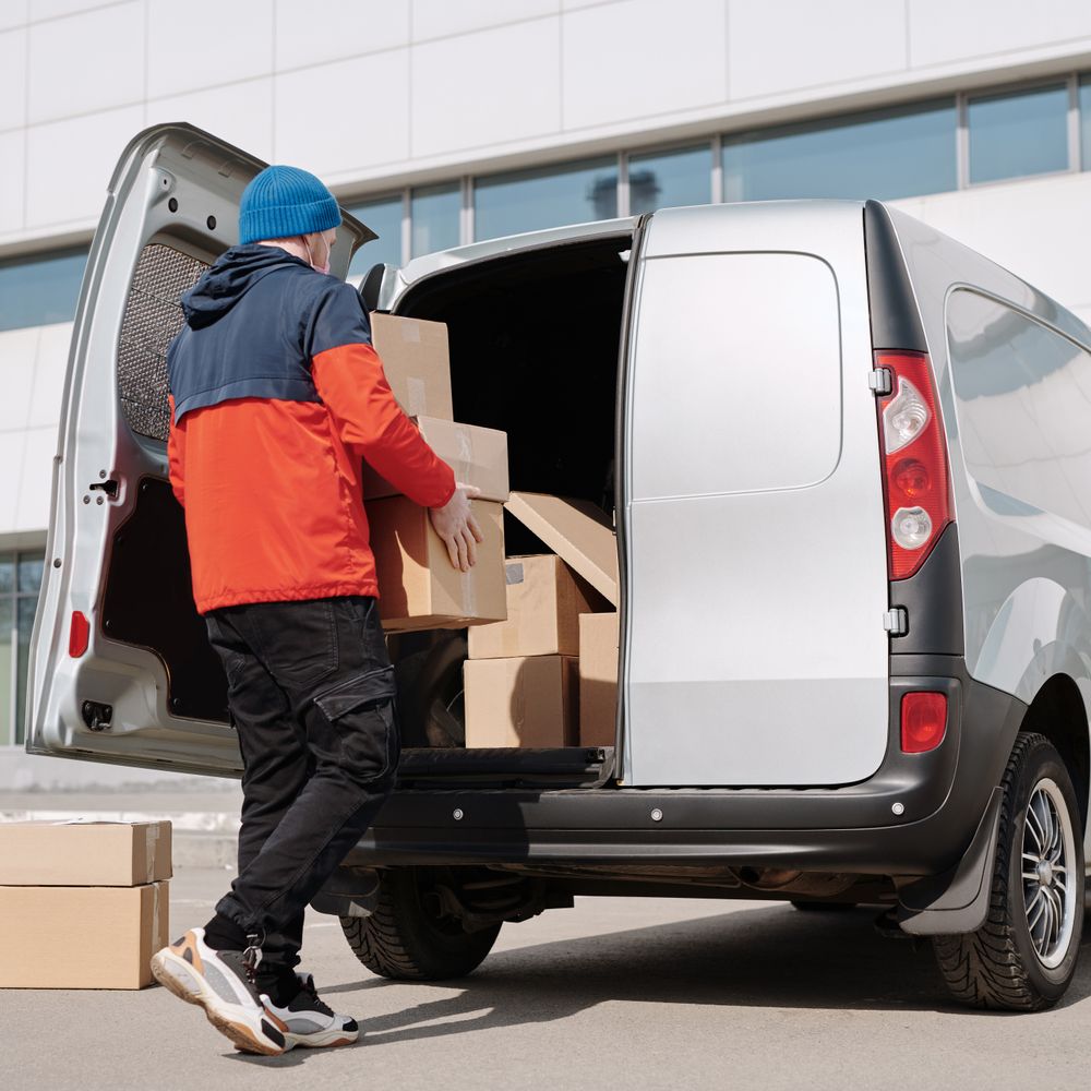 Mansfield — movers carrying boxes for a flat move