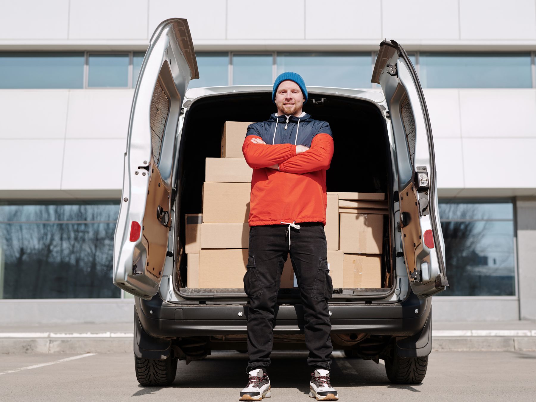 Halstead — man and van team loading a removal van