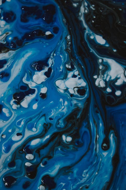 Abstract background of texture of blue dye