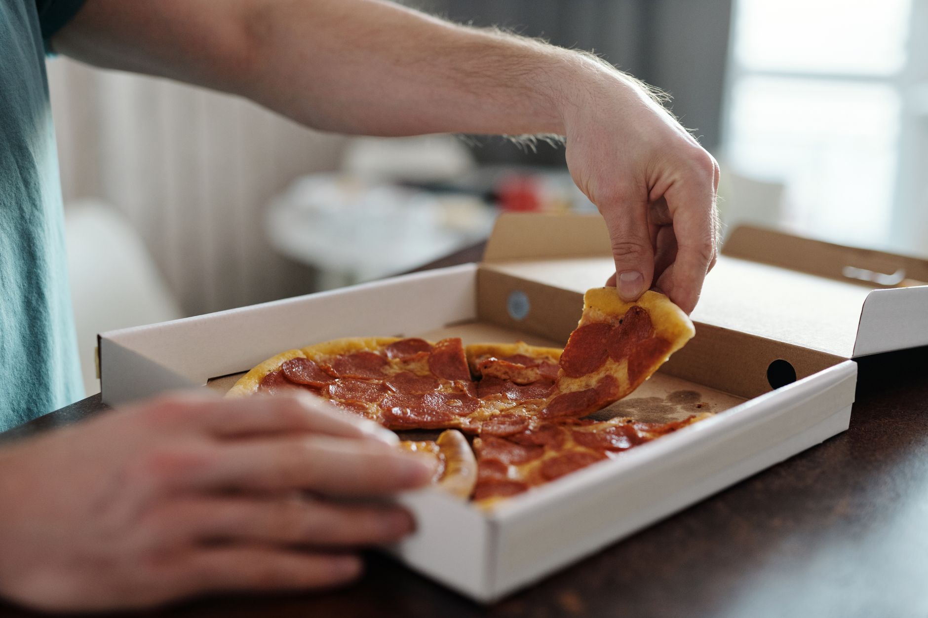 Cold pizza for breakfast
