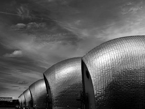 Grayscale Photo of Buildings