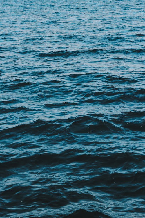 Wavy water surface of sea