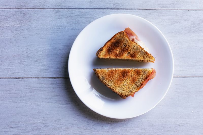Crispy toasted sandwich with a deep golden crust on a white plate — photo by Rulo Davila on Pexels