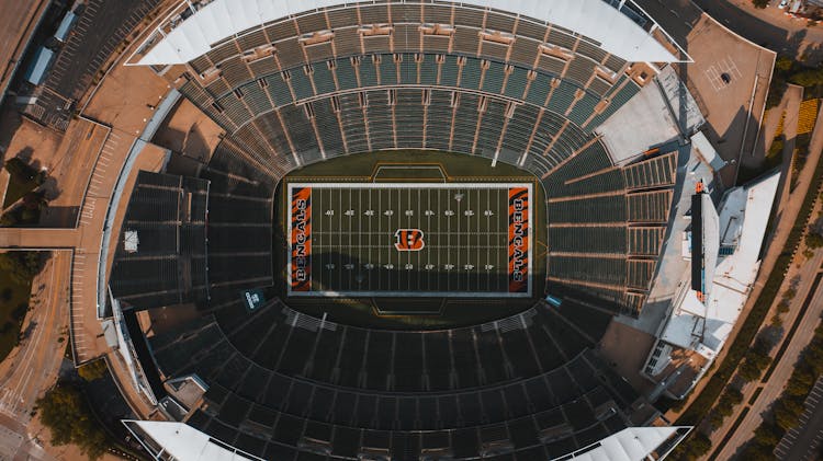 Top View Of American Soccer Field