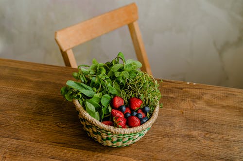 Gratis stockfoto met aardbeien, blauwe bessen, eten