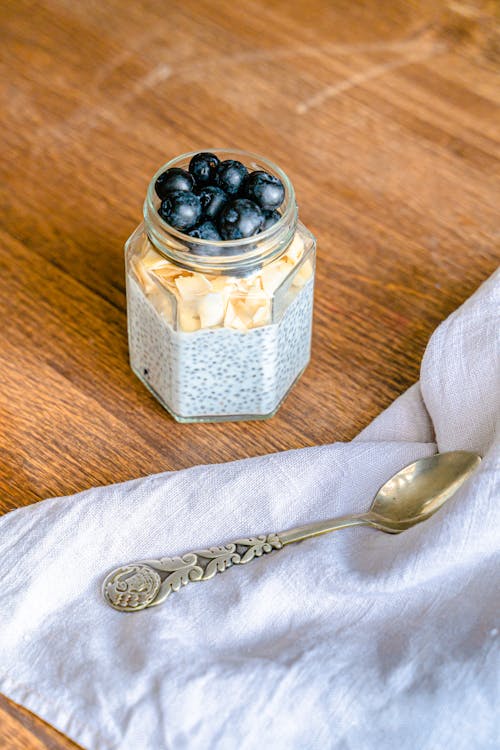 A Jar of Fruit Dessert