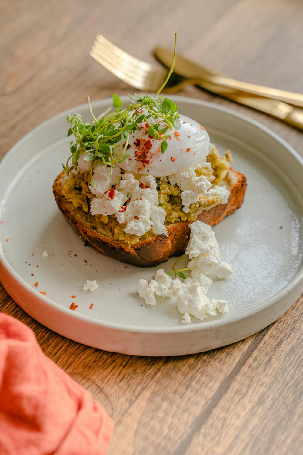 Avocado Smash with Feta and Chili Flakes Avocado Smash with Feta and Chili Flakes