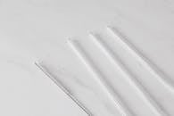 Set of brush with transparent tubes on white background