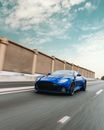 Luxurious car going on highway