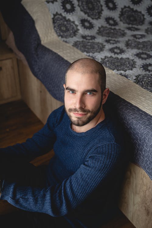 A Man in Blue Sweater