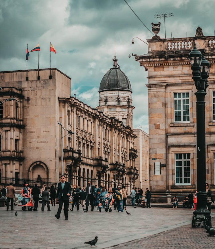 People Walking On The Plaza