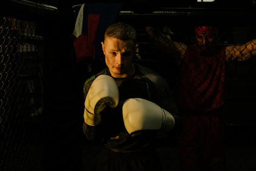 Free A Man Wearing a Boxing Gloves Stock Photo