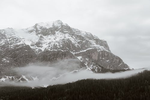 Overcast sky over wild mountainous terrain