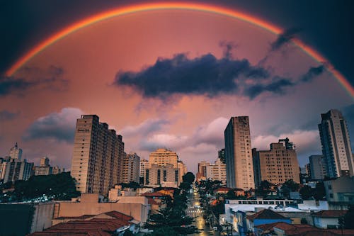 Fotos de stock gratuitas de al aire libre, anochecer, arco iris