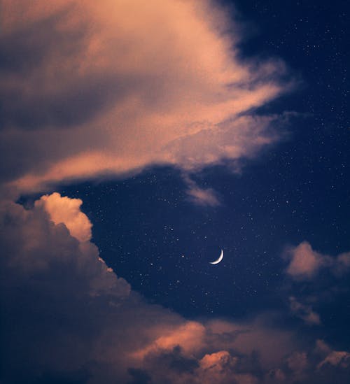 photog, 半月, 在云层之上 的 免费素材图片