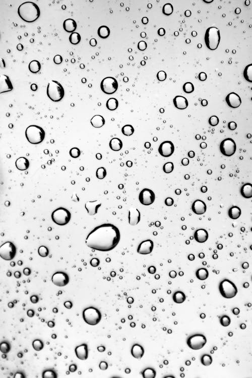 Free Water Droplets on Clear Glass Stock Photo