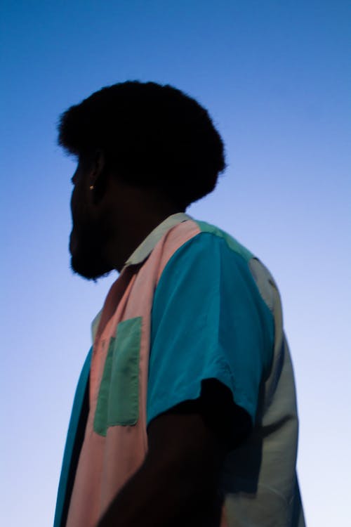 Free stock photo of african ethnicity, afro hair, blue and pink