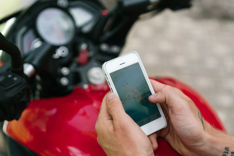 Map displayed on a smartphone