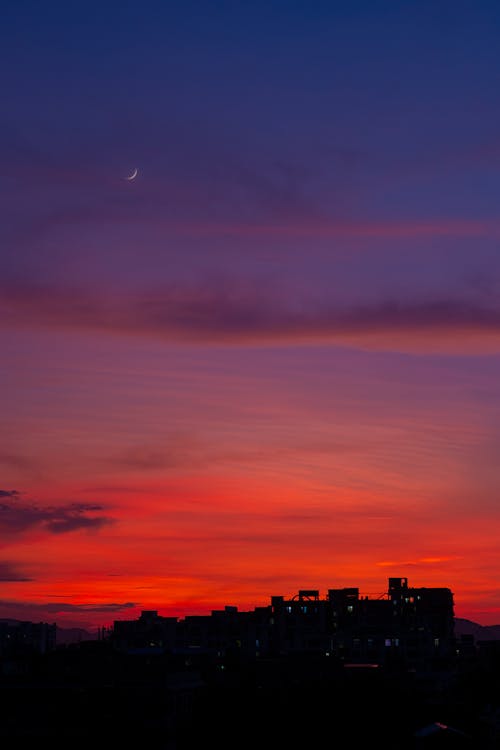 Free stock photo of beautiful sunset, blue, cloud
