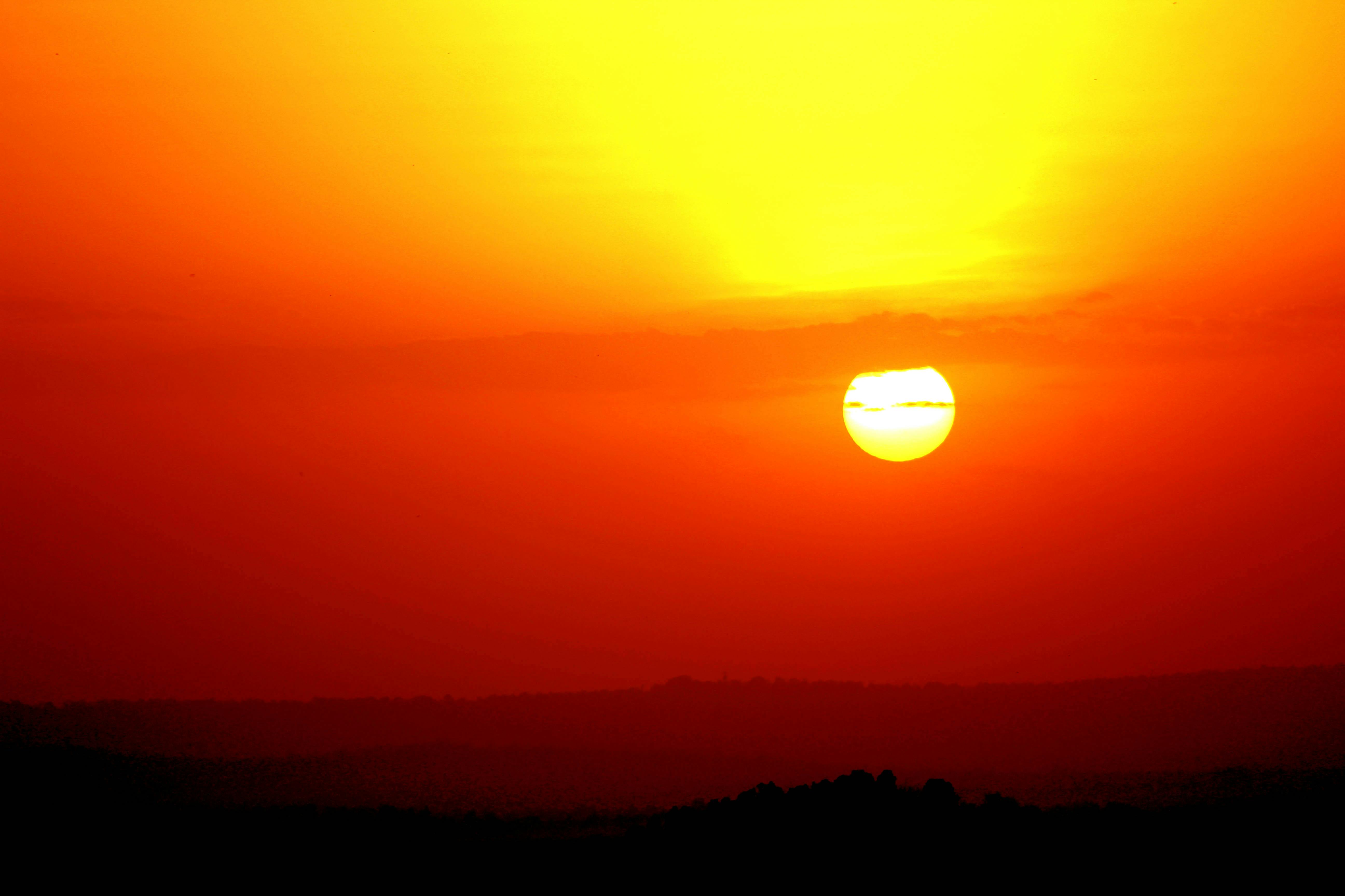 silhouette photography of mountains