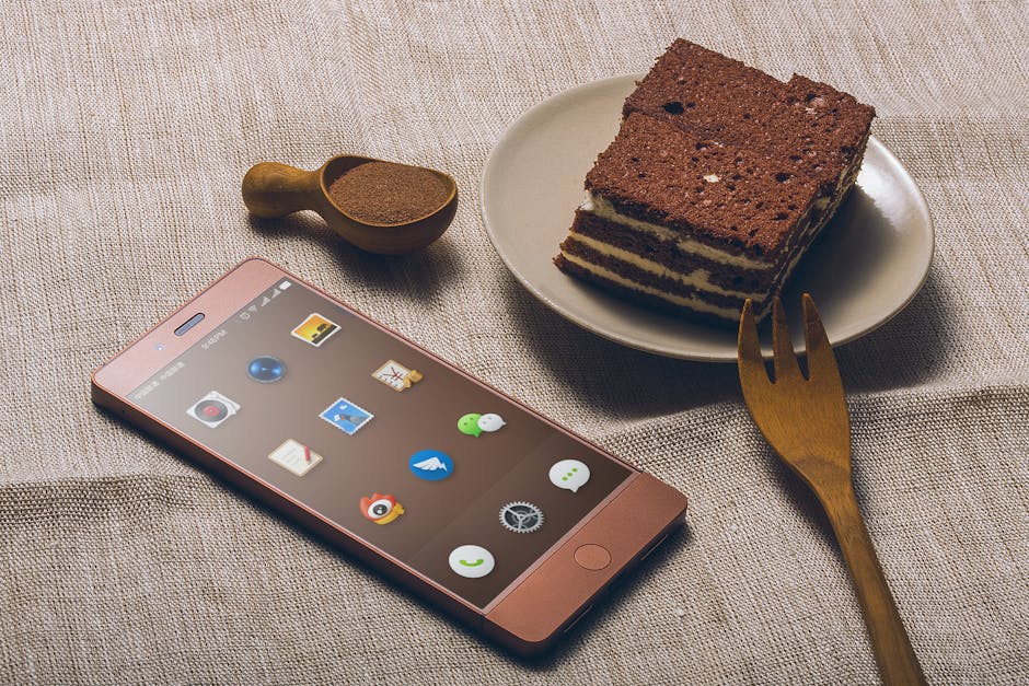 Chocolate Cake on Saucer Beside Iphone - Blogger Tools | jago code