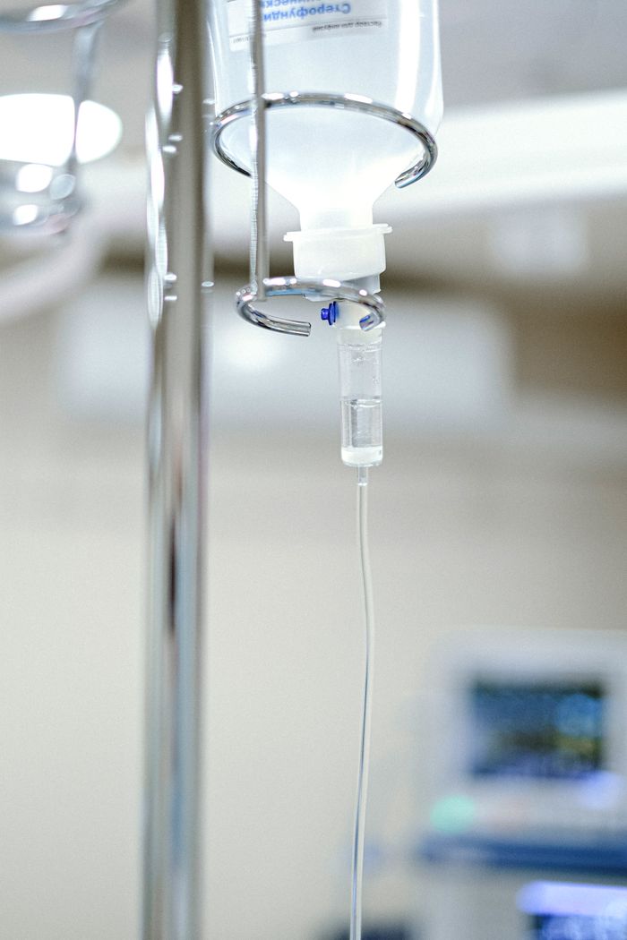 IV drip close-up