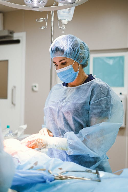 Free Doctor Holding Her Gloves Stock Photo