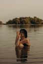 Woman on a Lake