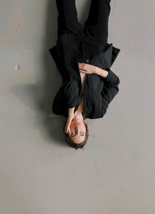 Upside Down Woman in Black