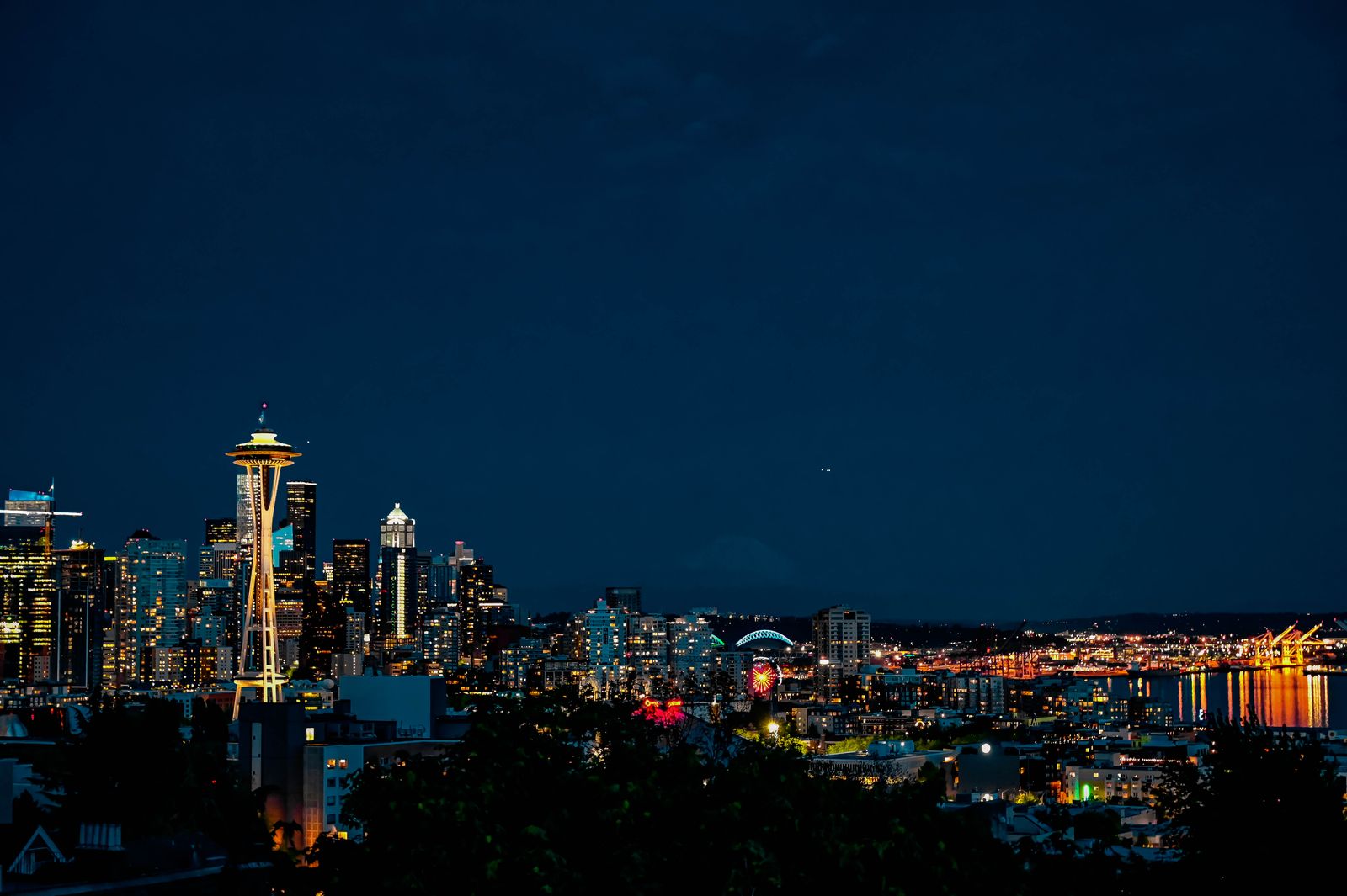 Seattle after dark trades ferries for neon and a decent whiskey list