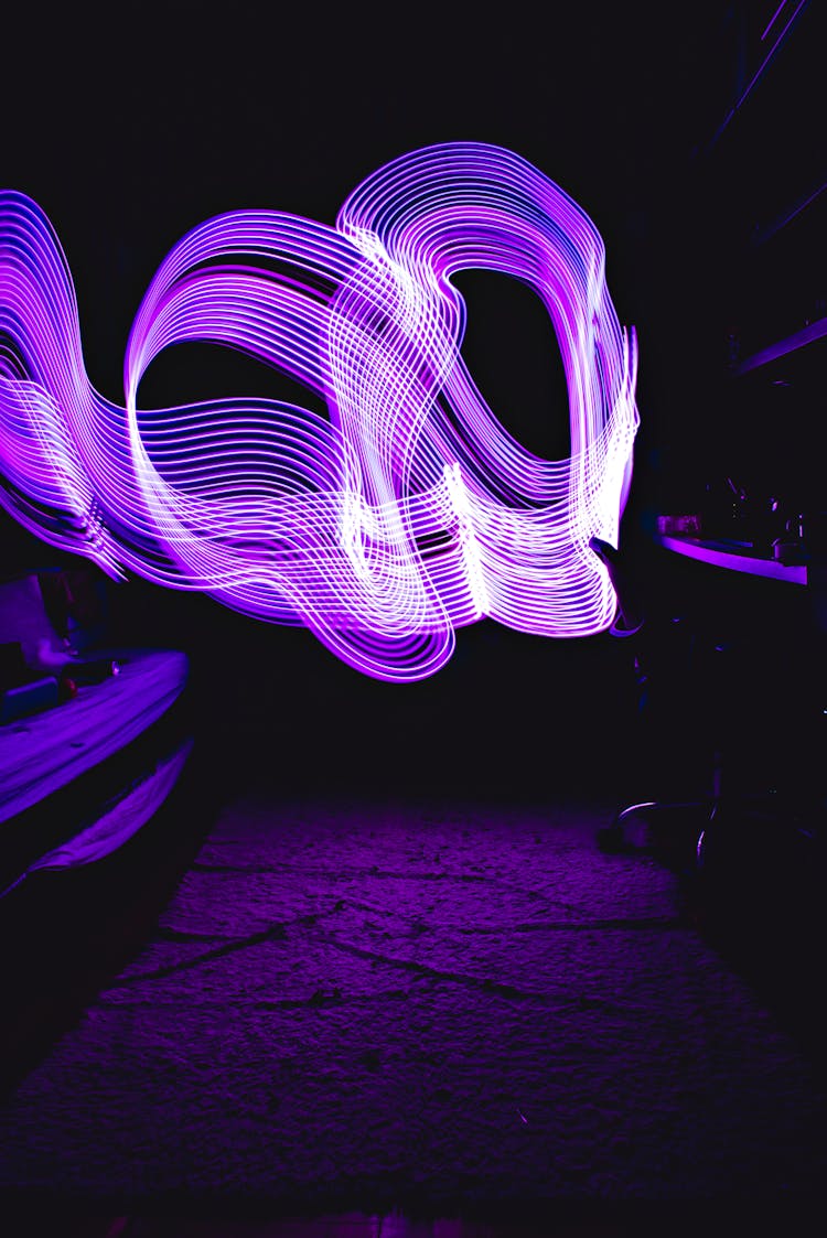 Purple And Pink Light Digital Wallpaper