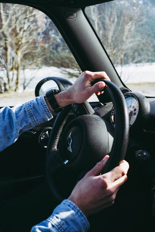 Free stock photo of car, mini cooper, steering wheel