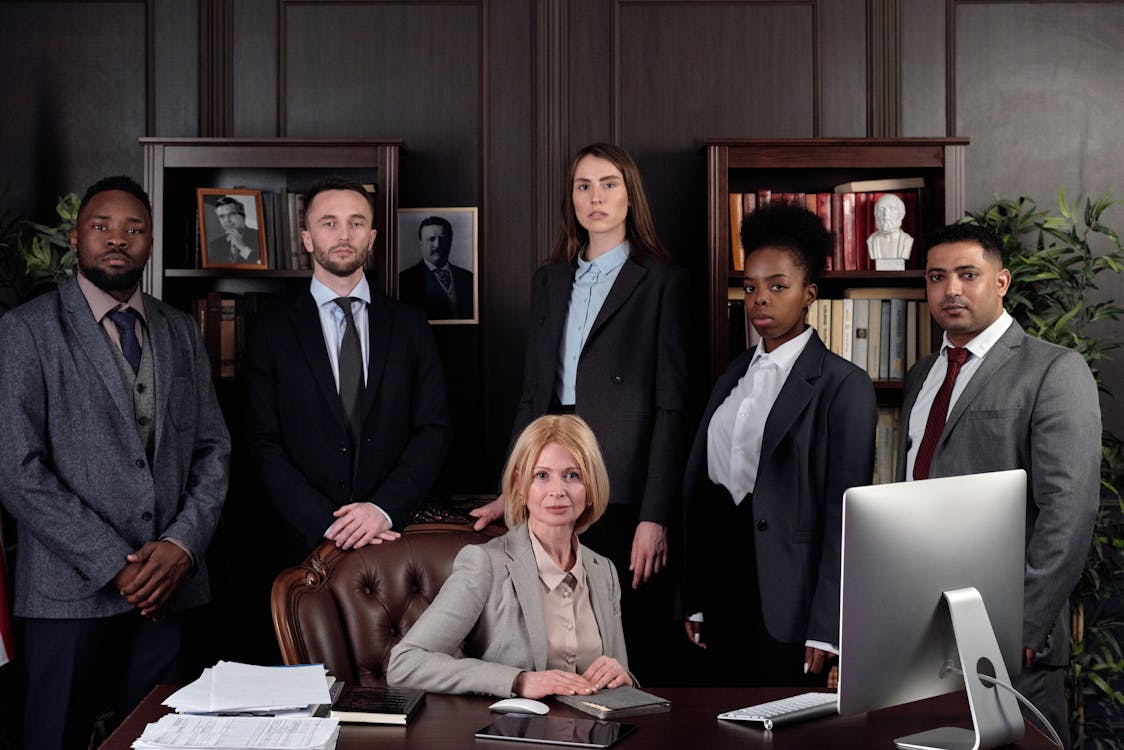 Free Lawyers Posing for a Photo Stock Photo