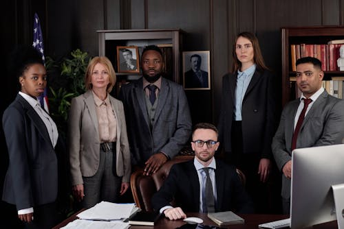 Free Lawyers Posing for a Photo Stock Photo