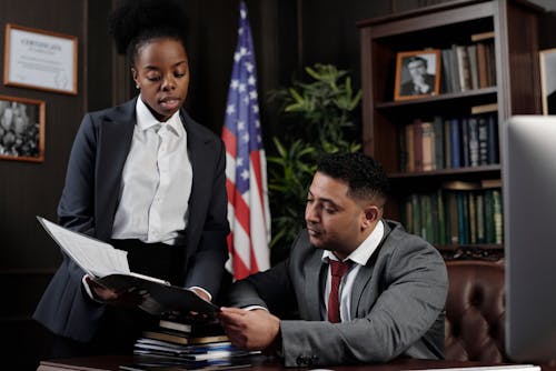 Free Lawyers Looking at Documents Stock Photo