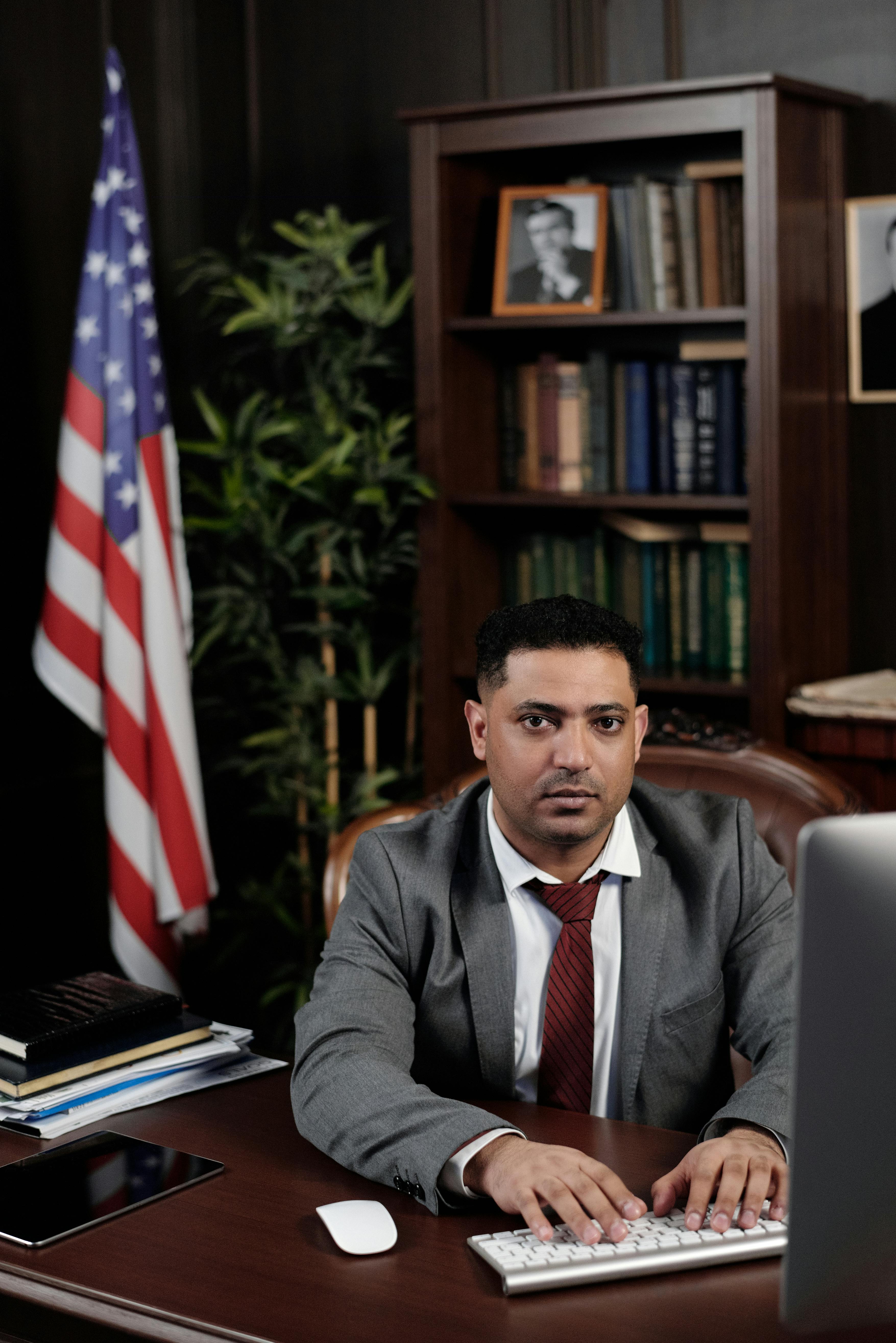 Lawyer Working on his Computer \u00b7 Free Stock Photo