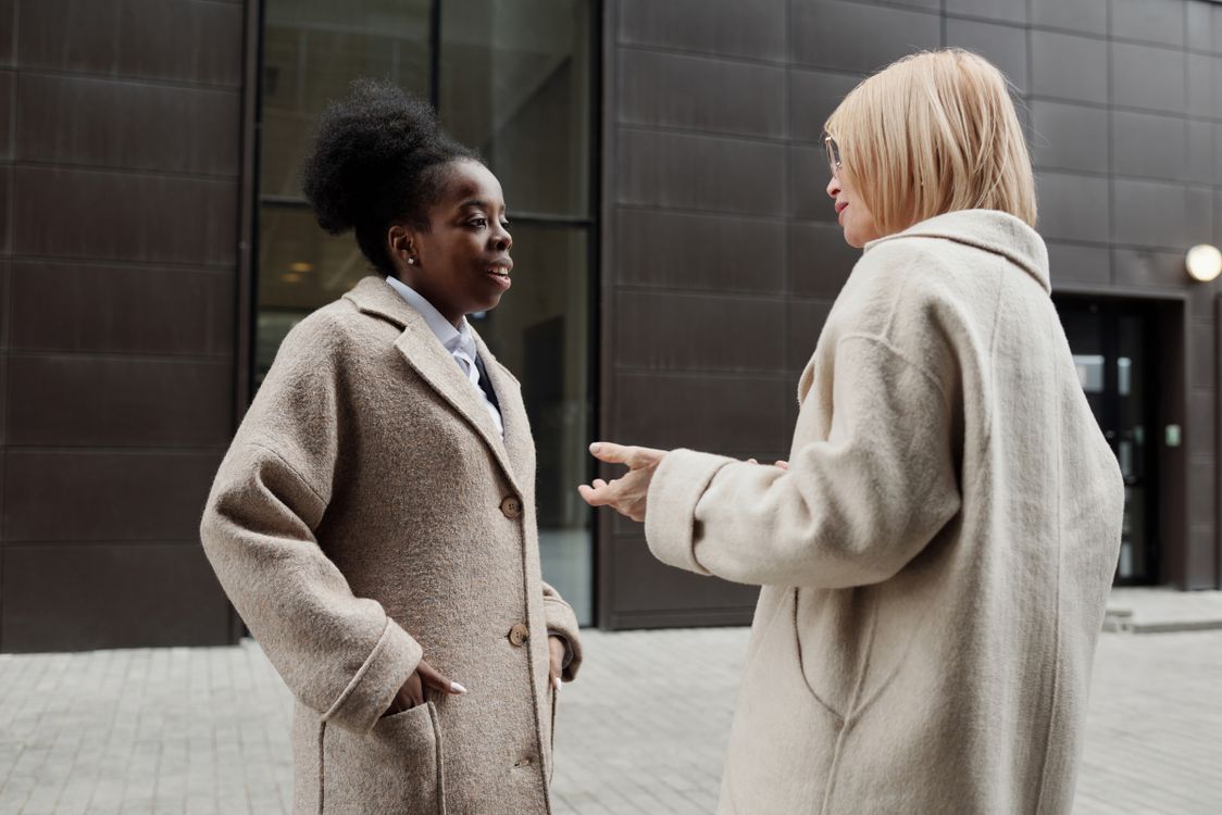 Women Talking Outside