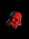 Blue Skull With Black Background