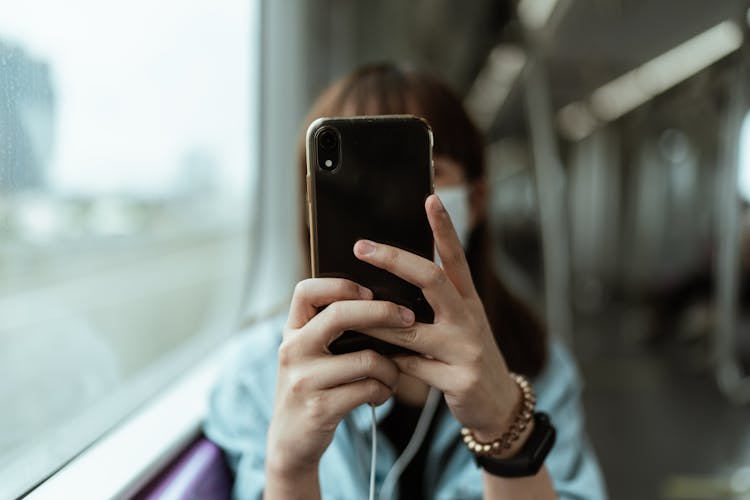 Woman Using Her Smartphone