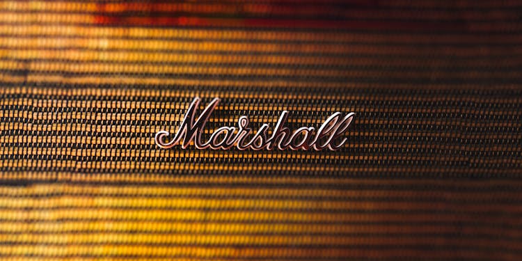 Macro Shot Of A Marshall Amplifier