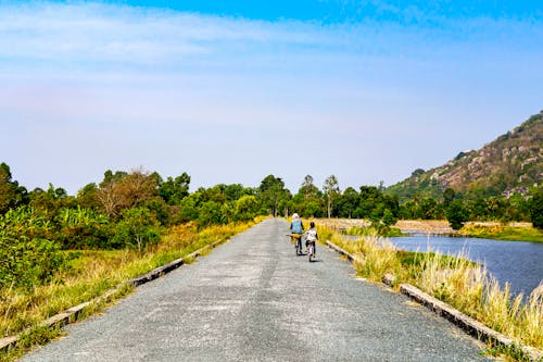 Cyclist on Rural Road